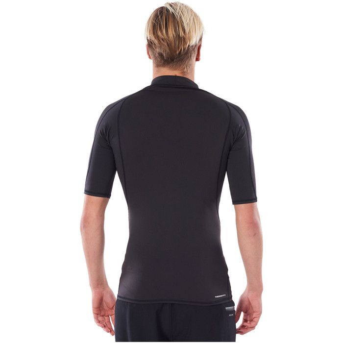 2024 Rip Curl Mens Thermopro 1mm Short Sleeve Thermal Vest WLYYBM - Black